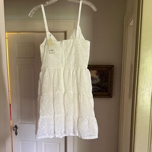 White Sleeveless Tiered Dress